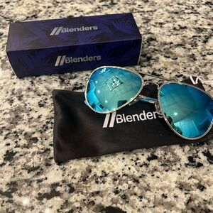 Blenders Blue Aviator Sunglasses in Blue Angel